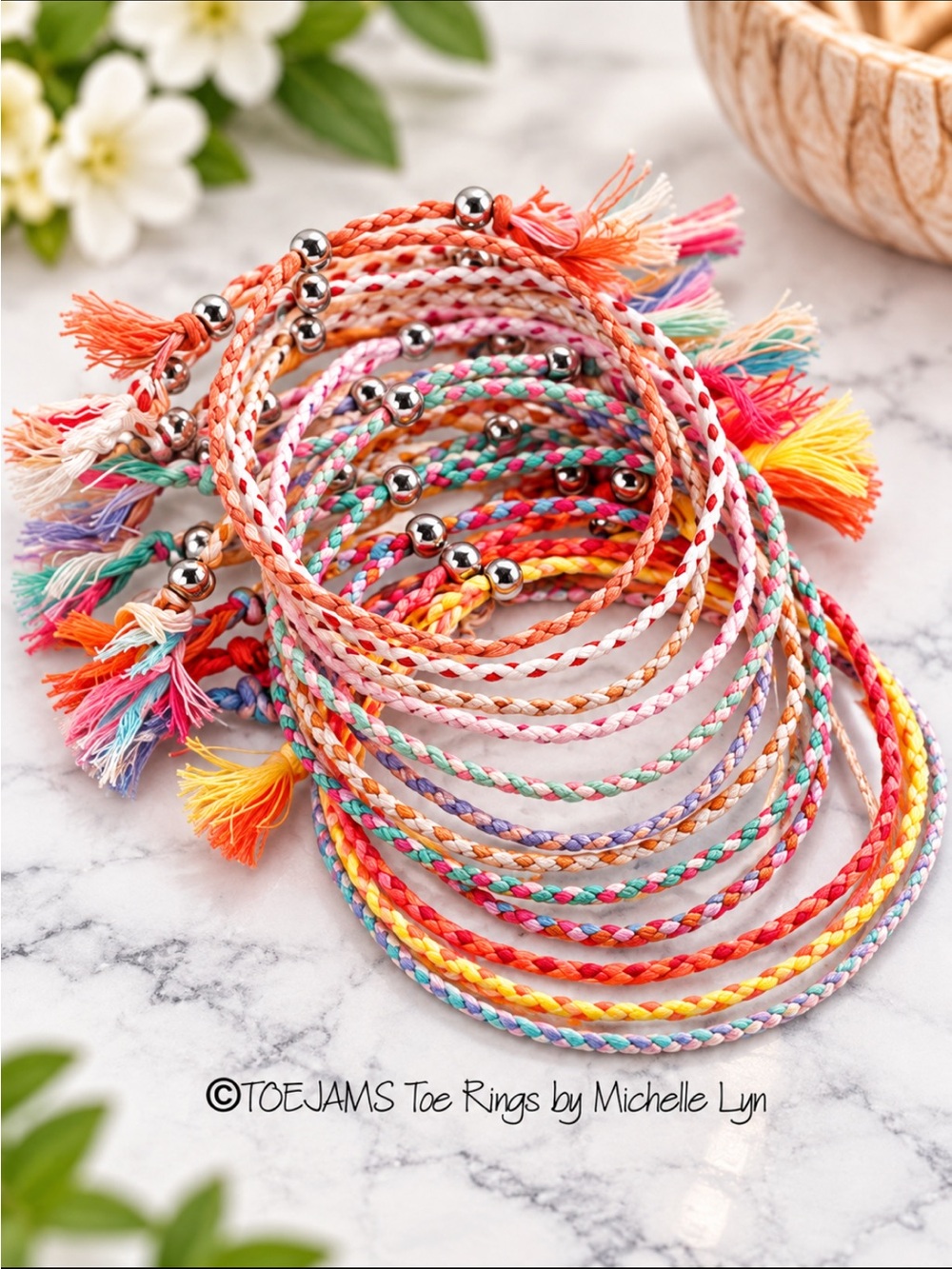 Set of 12 BRAIDED CORD STRING BRACELETS  Stacking/Layering/Sharing Friendship
